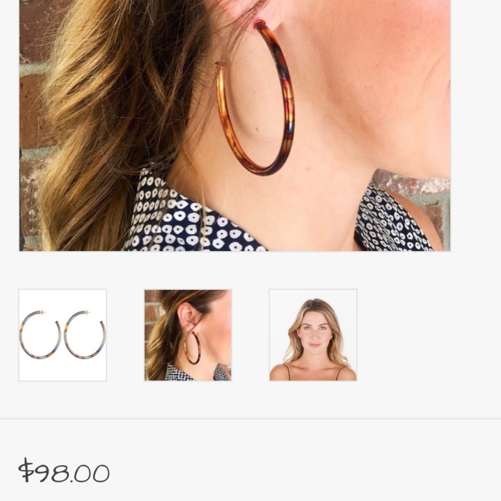 Shelia fajl burnished gold hoops. NEVER WORN